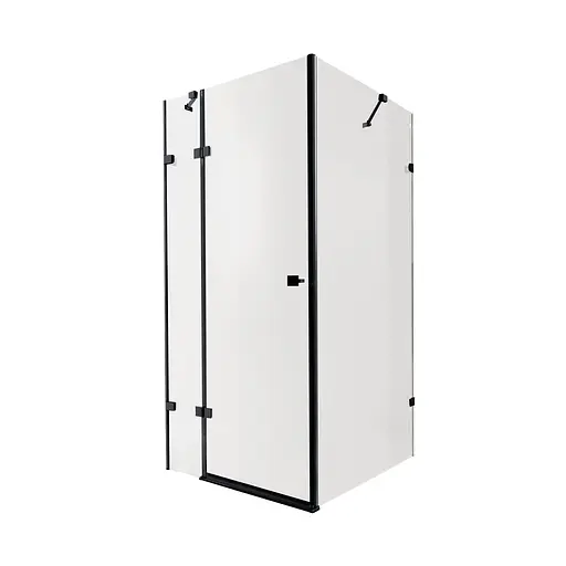Душевая кабина Qtap Capricorn BLA1099SC6 90x90 см, стекло Clear 6 мм, покрытие CalcLess без поддона, Черный, Универсальная, прозрачная - фото 1