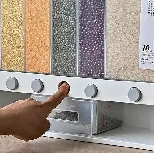 Органайзер для сипучих продуктів Assorted grain rice bucket JC-2170 Диспенсер для круп 6 секцій - фото 6