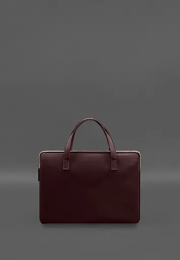 Кожаный чехол BlankNote с ручками для ноутбука 13 дюйм Бордовый - фото 2