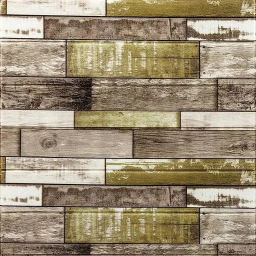 Самоклеющаяся декоративная 3D панель 700x700x4мм Серо-коричневое дерево (378) SW-00000883 - фото 1