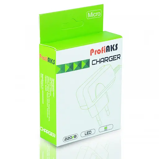 Зарядний пристрій мікро-ЮСБ невіддільний кабель ProfiAks microUSB 0.5а - фото 2
