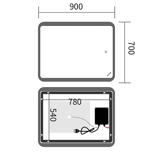 Дзеркало Mixxus Premium Olivary MR19-90x70-Reverse MP6630 - фото 8