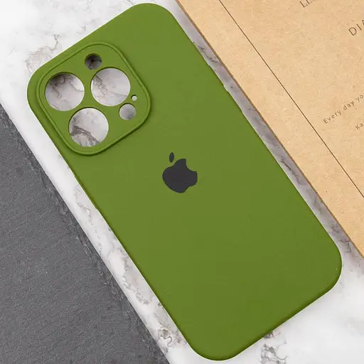 Чохол Epik Silicone Case Full Camera Protective AA для Apple iPhone 13 Pro Max 6.7 Зелений/Dark Olive - фото 5