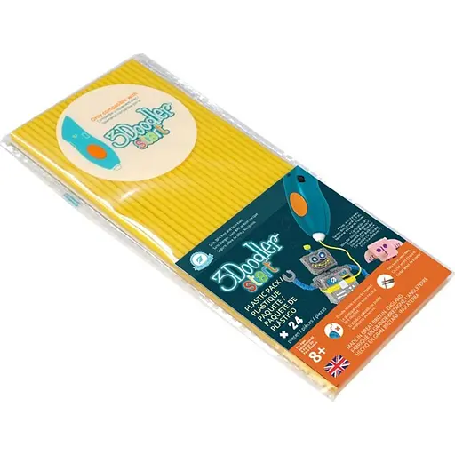 Набор стержней для 3D ручки 3Doodler Start 24 шт Желтый (3DS-ECO04-YELLOW-24) [113410] - фото 2
