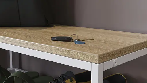 Банкетка універсальна Ferrum-decor Слайм 45x63x26 білий ДСП Дуб Сонома 16мм (FRD-104077) - фото 7