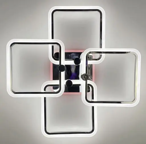 Светодиона люстра chrome на 4 рожка квадратной формы Line.F A 2503/4S CR - фото 3