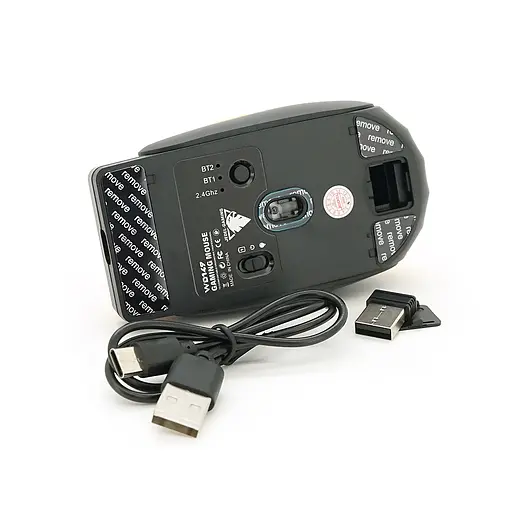 Миша бездротова JEDEL WD149, 3200DPI, 2.4GHZ+Bluetooth 5.0, Black/Yellow, Box - фото 4