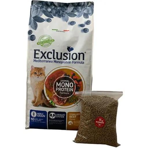 Корм Exclusion Sterilized Beef для стерилізованих кішок з яловичиною 1кг (на вагу) - фото 1