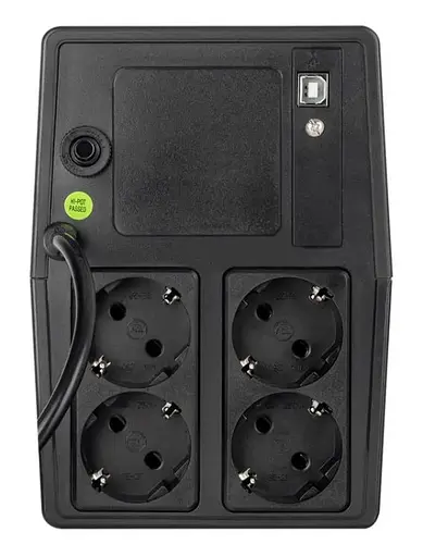 Источник бесперебойного питания Prologix 1000 PLPU 1000VA 4LED Lin.int AVR 4 x евро розетки и USB - фото 4