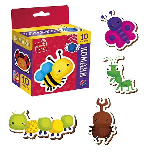 Гра развивающая, набор магнитов Насекомые