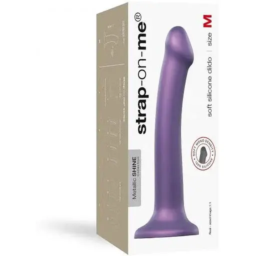 Насадка для страпона Strap-On-Me Mono Density Dildo Violet M, диам. 3.3 см - фото 4