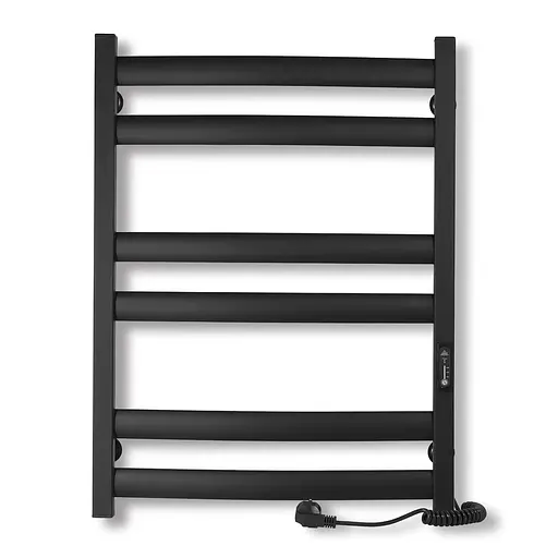 Електрична рушникосушарка Laris Зебра Атлант ЧФЧ6 500x700 Е права R3 73207618, Чорний матовий, Праве, Електронний - фото 2