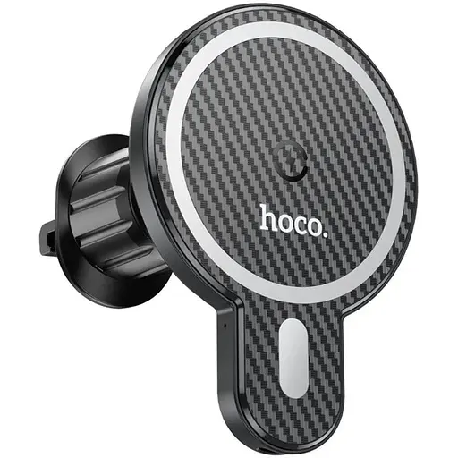 Автодержатель Hoco CA85 магнитный с беспроводной зарядкой 15W черный - фото 1