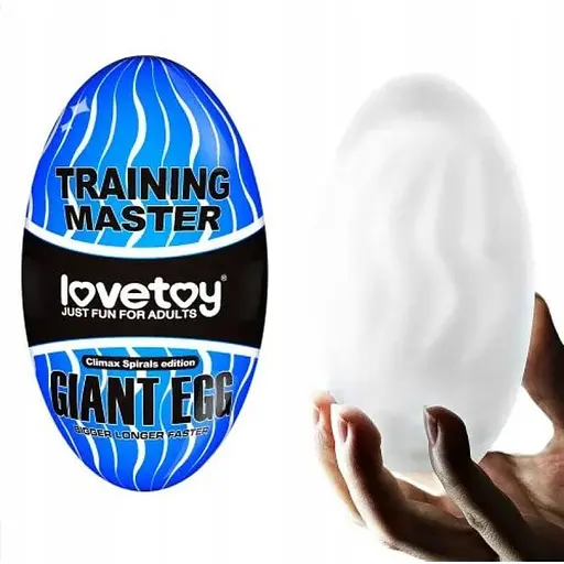 Мастурбатор яйце Lovetoy Giant Egg Grind Spirals Edition прозорий