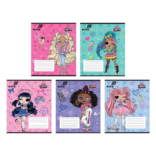 Набор тетрадей Kite 12 л., кл., фольга + УФ лак, 25 шт. (LO26-232) - фото 1