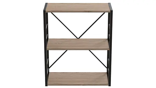 Этажерка 3/60 Ferrum-decor Серии Коннект 73x60x28 черный ДСП Дуб Сан-Марино 16мм (FRD-104255) - фото 4