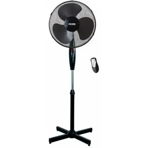 Вентилятор напольный Prime Technics SFV 45 BR, черный, 45 Вт, 3 скорости, подсветка, механический + ДК, диаметр лопасти 40 см - фото 1