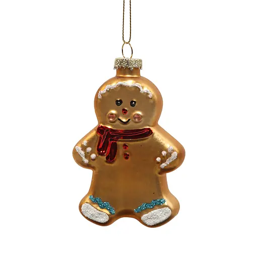 Елочное украшение "Имбирный пряник" золотой, 6,5*2,3*9,7 см, YQ1408979