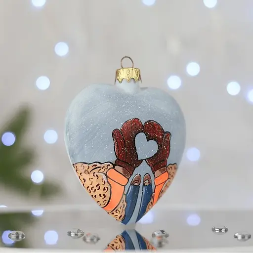 Ялинкова прикраса Санта Шоп Тепло долонь скло (4820001154542) - фото 2