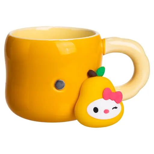 Чашка фарфоровая Yiwu Sanrio 400 мл с магнитом оранжевый Yiwu FM-37B - фото 3