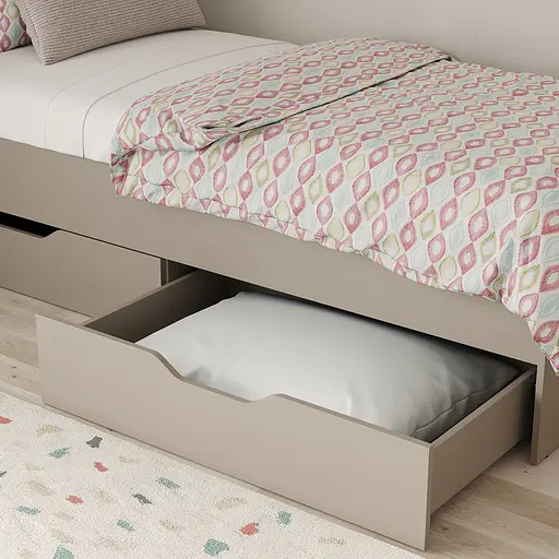 Кровать односпальная MebelStar Лилу с ящиками 90x200 см Кашемир (MBS-1302) - фото 2