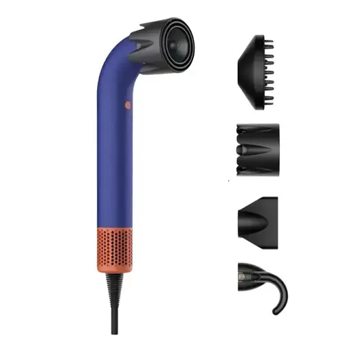 Фен-стайлер для волосся Super Hairdryer 1600 Вт 4 насадки, синій