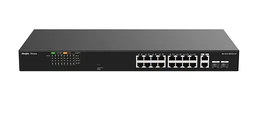 Світч- маршрутизатор Ruijie Reyee RG-ES118FGS-LP металевий у стійку 16+2 гігабітних порти - фото 1