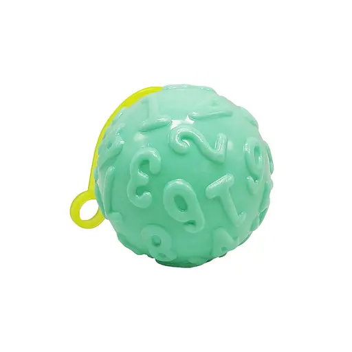 М'яч дитячий Bambi MS 4286(Turquoise) 7,5 см, текстурний, пискавка, мерехтить - фото 1