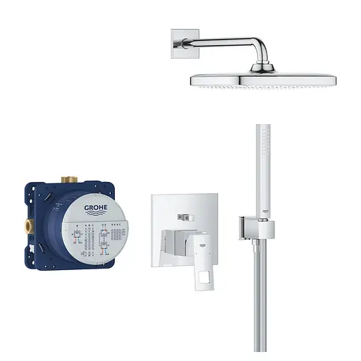 Душова система прихованого монтажу Grohe Eurocube з Tempesta 250 Cube 25289000, Хром - фото 2