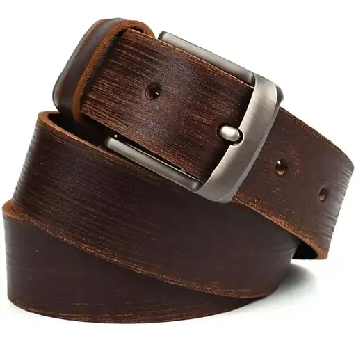 Ремінь LIMARY коричневий тертий цільний 130х4х0.4 см acs0032079 - фото 1