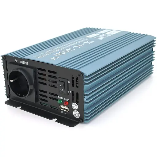 Інвертор напруги Mexxsun MXS-1000, 24V/220V, 1000W з модифікованою синусоїдою, 1 Shuko, клемні дроти, Q4
