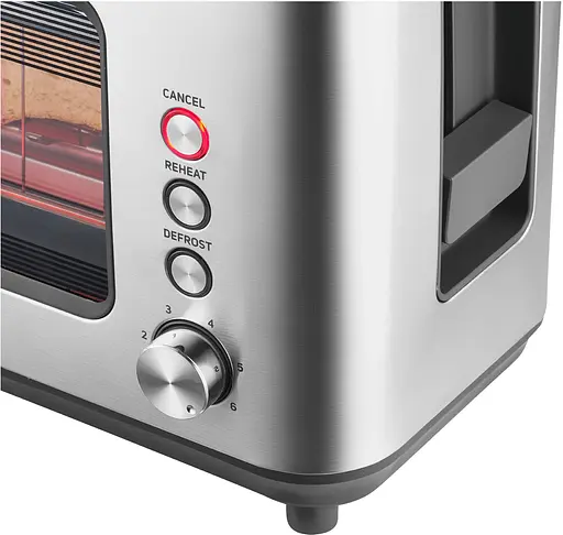 Тостер Sencor 1200 Вт підігрів розморожування з віконцем нерж. сталь сіро-чорний - фото 9