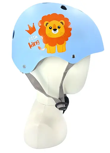 Комплект дитячий шолом та захист Yongkang GB24429-2009 S (5-9 р) блакитний лев (G0001885) - фото 2