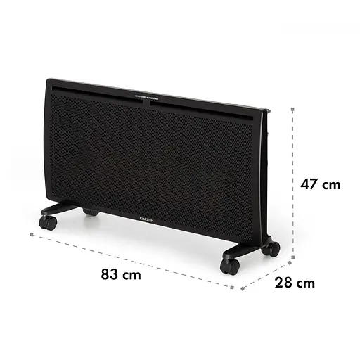 Конвекційний обігрівач Klarstein Hot Spot Slimcurve Double Wave 2-в-1 чорний (10035062)  - фото 2