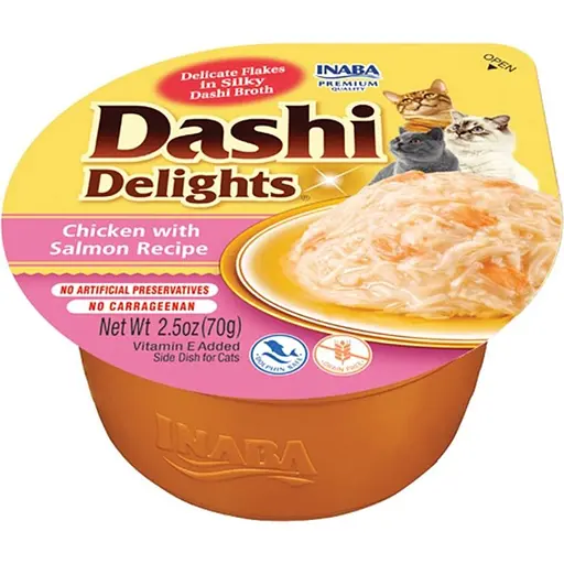 Ласощі для котів Inaba Dashi Delights курка з лососем 70 г