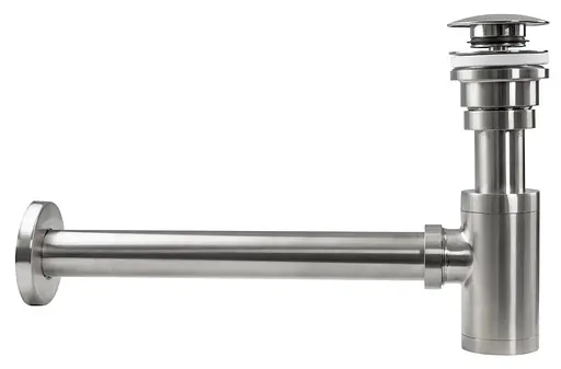 Сифон для раковини Rea nickel brushed універсальний + click-clack REA-A4400, Никель - фото 2