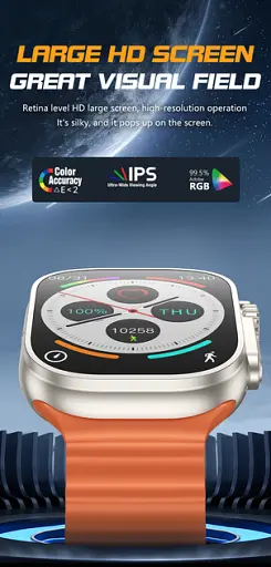 Умные смарт-часы телефон LEMFO B33 с камерой Silver Orange (18753) - фото 5