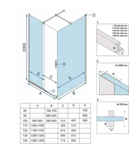 Душевая кабина Rea Montana 110x80 brashed gold KPL-K2513, Универсальная, прозрачная, золотая - фото 8