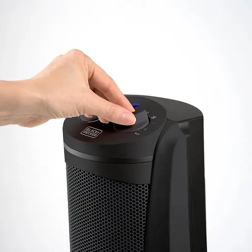 Тепловентилятор BLACK+DECKER 2,0 кВт, площадь обогрева 20 кв.м., напольный, черный (BXSH2002E) - фото 9