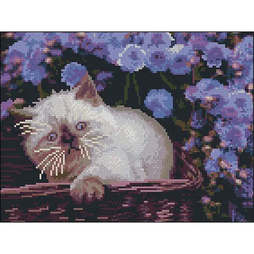 Алмазна мозаїка Strateg ПРЕМІУМ Кошеня без підрамника розміром 30х40 см (ZAV3040-23) - фото 1