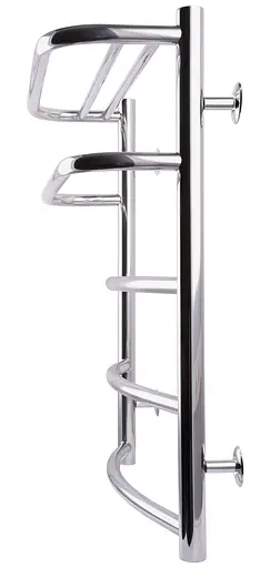 Водяна рушникосушка Unio Op W 600-500-5 Олівія з полицею, Хром - фото 4