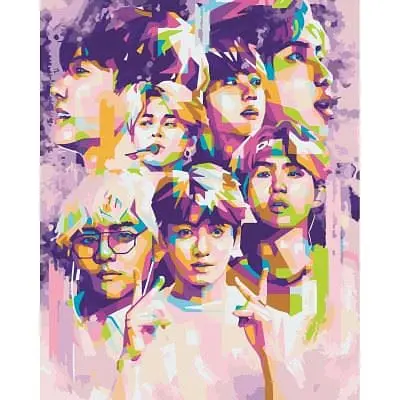Набор для росписи ArtCraft BTS. Bangtan Boys 40 x 50 см (10273-AC)