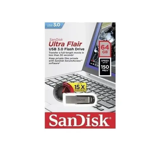 Флеш-накопитель SanDisk USB 3.0 Ultra Flair 64Gb - фото 2