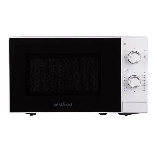 Микроволновая печь Vestfrost VMO207S White, 700 Вт, 20 л, обычная (соло), 5 уровней мощности, управление механическое