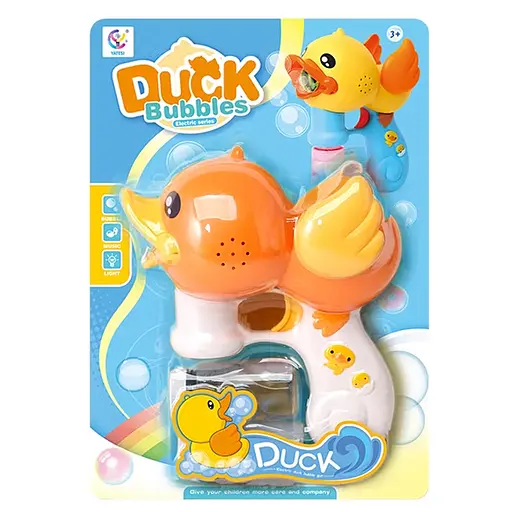 Пистолет с мыльными пузырями Утенок, 2 бутылочки с мыльным раствором (в ассортименте) - фото 2