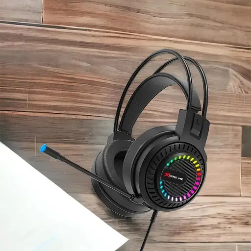 Дротові ігрові навушники Xtrike Me Gaming RGB HP-318, PC, PS4, PS5, USB, 2*3.5mm, 1.8m, black - фото 6