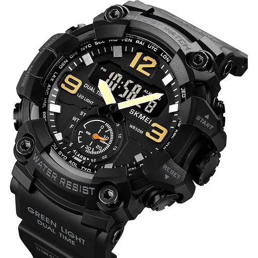 Наручний годинник чоловічий Skmei 1965 Black small size, 1965BK (12344) - фото 2