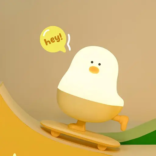 Нічник L63 Chicken on a Skateboard White / Yellow - фото 3