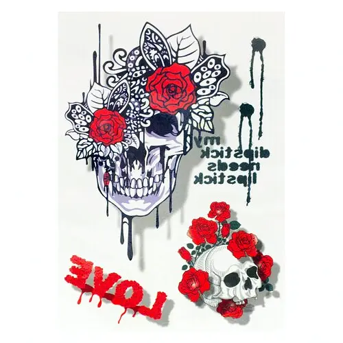 Тату Череп и розы - фото 1