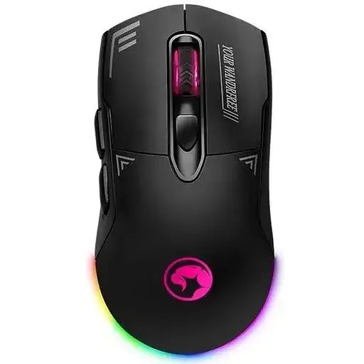 Комп'ютерна миша Marvo M803W BK 500mAh RGB підсвічування 6 кнопок 2.4G Type-C бездротова ігрова чорна - фото 1